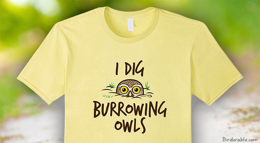 Birdorable I Dig Burrowing Owls design on Amazon t-shirt