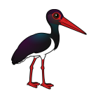 Thumbnail of Birdorable Black Stork 