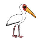 Thumbnail of Birdorable Yellow-billed Stork 