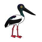 Thumbnail of Birdorable Black-necked Stork 