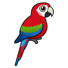 Thumbnail of Birdorable Green-winged Macaw 