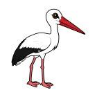 Thumbnail of Birdorable White Stork 