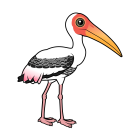 Thumbnail of Birdorable Painted Stork 