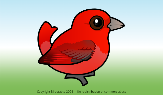 Birdorable Summer Tanager 