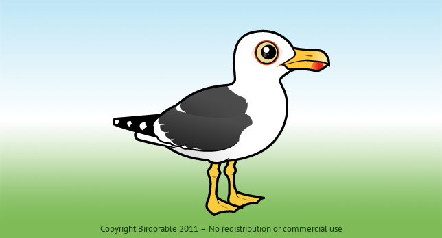 Birdorable Lesser Black-backed Gull 