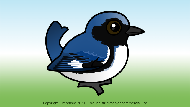 Birdorable Black-throated Blue Warbler Male