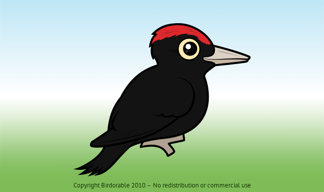 Birdorable Black Woodpecker 