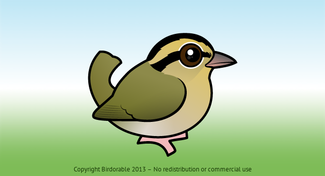 Birdorable Worm-eating Warbler 