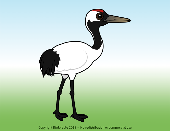 Birdorable Red-crowned Crane 