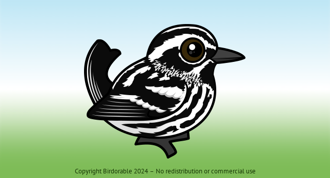 Birdorable Black-and-white Warbler 