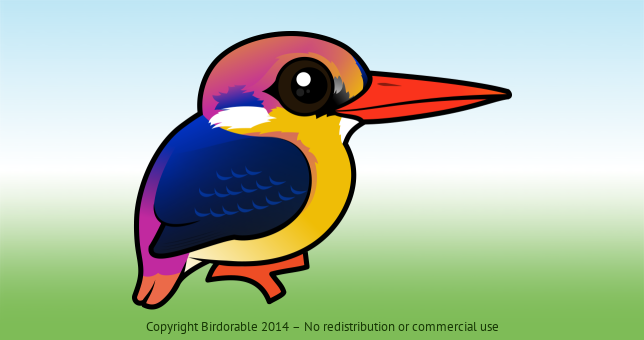 Birdorable Black-backed Dwarf-Kingfisher 