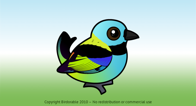 Birdorable Green-headed Tanager 
