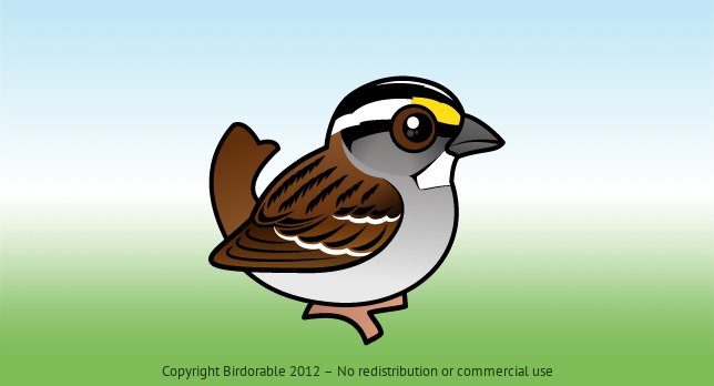 Birdorable White-throated Sparrow 
