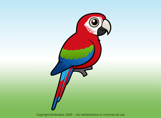 Birdorable Green-winged Macaw 