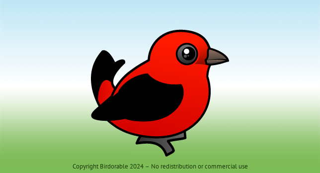 Birdorable Scarlet Tanager 