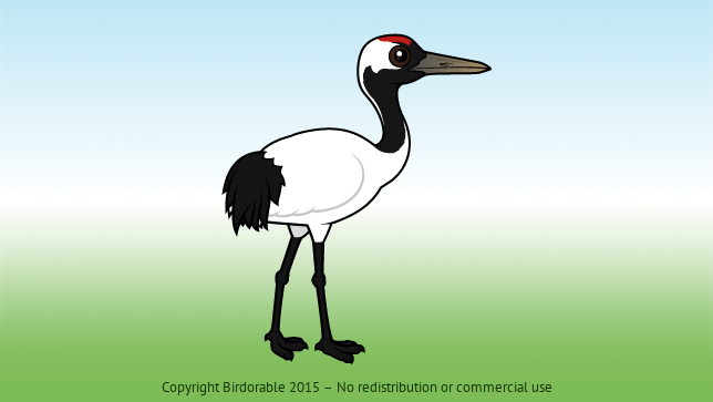 Birdorable Red-crowned Crane 