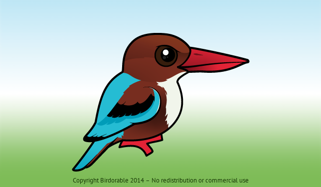 Birdorable White-throated Kingfisher 