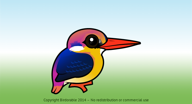 Birdorable Black-backed Dwarf-Kingfisher 