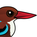 Birdorable White-throated Kingfisher