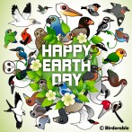 Earth Day Green Earth Birdorable Birds Shareable Graphic