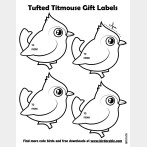 Tufted Titmouse Gift Labels