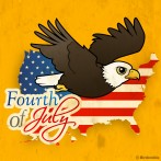 Birdorable Bald Eagle 4th of July Shareable Graphic