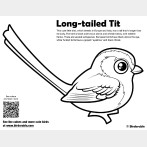Long-tailed Tit Coloring Page