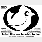 Tufted Titmouse Pumpkin Pattern