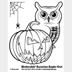 Halloween Eurasian Eagle-Owl Coloring Page
