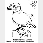 Halloween King Vulture Coloring Page