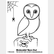 Halloween Barn Owl Coloring Page