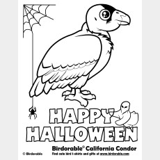 Halloween California Condor Coloring Page
