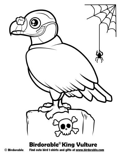 Halloween King Vulture Coloring Page