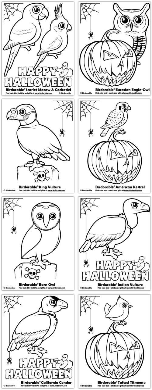 Birdorable Halloween Coloring Pages