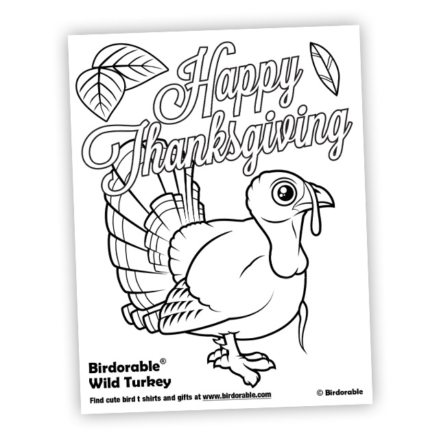 Happy Thanksgiving Birdorable Coloring Page