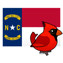 State Birdorable of North Carolina: Northern Cardinal