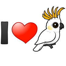 I Love Yellow-crested Cockatoos (up) 