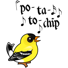 American Goldfinch: Po-ta-to-chip!