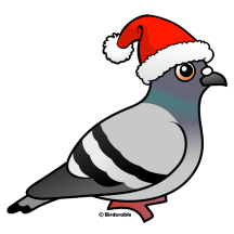 Pigeon Santa Claus