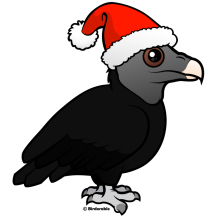 Christmas Black Vulture Santa