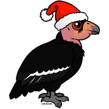 Cute California Condor Santa
