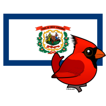 State Birdorable of West Virginia: Northern Cardinal