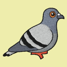 Rock Pigeon Embroidery