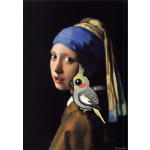Girl with a Pearl Cockatiel