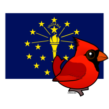 State Birdorable of Indiana: Northern Cardinal