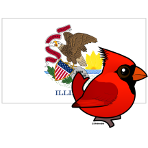 State Birdorable of Illinois: Northern Cardinal
