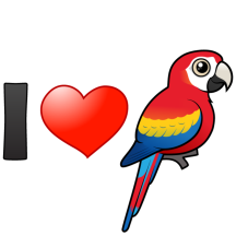I Love Scarlet Macaws
