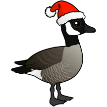 Christmas Canada Goose with Santa Hat