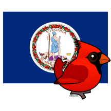 State Birdorable of Virginia: Northern Cardinal