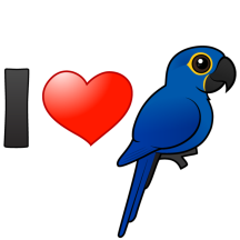 Customizable I Love Hyacinth Macaws